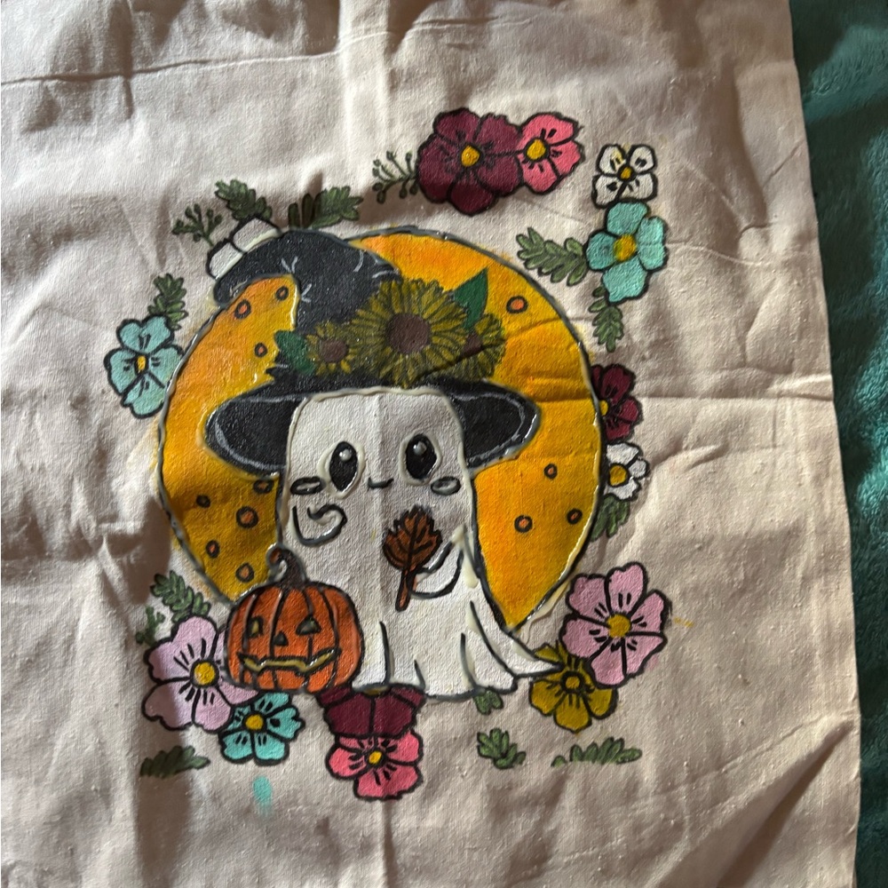 Halloween Ghost Dog Tote Bag